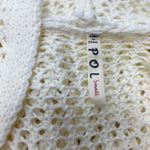 POL  Cream and Navy Blue Cardigan‎ Sweater with Hoodie Bold Stripes Size S Photo 5