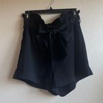 Amanda Uprichard  Black Wyatt Front Tie Shorts Size M from Revolve NWOT Photo 0