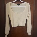 J.Crew  Cropped squareneck sweater merino wool cream size XS Photo 1