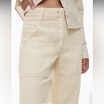 Wilfred Free White Cotton Modern Utility Pant Mid Rise // Sz 10 Photo 1