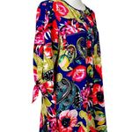 Anthropologie  Fig & Flower Women’s Shift Tunic Dress Mini Tie Sleeves Floral L Photo 1