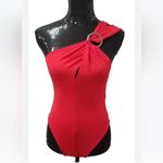ZARA NWT Red Cross Strap Bodysuit with Silver Ring Hardware Photo 7