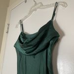 Selfie Leslie NEW!  Well Versed Pleated Bust Front Split Dress Forest Green Med Photo 4