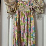 For Love & Lemons Emily Mini Dress Floral Corset Short Sleeve Size XS Photo 5