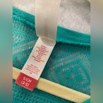 No Boundaries  Size S Turquoise V Neck Sheer Lace Mesh Back Short Sleeve T Shirt Photo 5