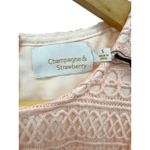 Champagne & Strawberry Jane Choi Lace Flutter Sleeve Midi Dress Women S Pink Photo 4