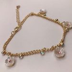 Gold Tone Floral Charm Bracelet Photo 2