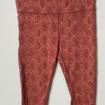 Athleta Ultimate Snake Print Leggings 7/8 Length Red Orange Sz XS Excellent Condition Photo 0