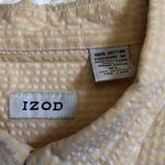 IZOD  gingham pale yellow‎ mens shirt size XL Photo 3