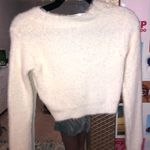 Wild Fable Cropped Button Up White Sweater Photo 1