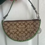 Coach Brown and Green Floral Daisy Coin Charm Photo 2