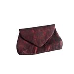 ADOLFO DOMINGUEZ Red Black Snake Print Envelope Clutch Handbag Photo 5