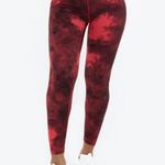 Tie Dye Leggings Red Photo 1