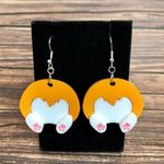 Corgi Butt Acrylic Dangle Earrings Photo 0