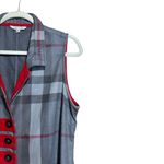 John Mark Vest Womens Large Multicolor Plaid Fringe Hem Boho Sleeveless Cardigan Photo 2