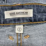 Good American Denim Pencil Skirt Distressed Med Wash Stretch Size 8 High Waisted Photo 2