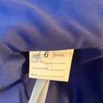 Women’s Blue Sparkly Mermaid Fit Prom Party Dress Criss Cross Straps Size 6 NWOT Photo 12