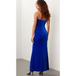 Liv Foster Velvet Strapless Evening Dress Size 14 New with Tags Blue Photo 5