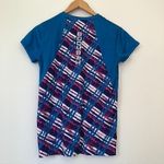 Boombah  Turquoise Blue Pink Purple Spellout Logo Short Sleeve Active Tee Medium Photo 7