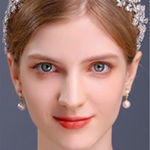 NWOT CZ Bridal Headband Comb Tiara Silver Wedding Hair Accessory Prom Pageant Silver Photo 0