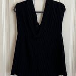 Anthropologie  Yellow Bird Black Sleeveless Accordion Knit Sweater Small Photo 1
