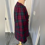 Vintage Maxim’s de Paris Red & Green Plaid Dress Coat Size M Photo 4
