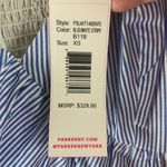 Parker  New York Lollie Mini Dress XS Blue White Stripe Ruffle NWT Photo 8