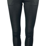 Mango MNG Women's Black Coated Low Rise Casual Skinny Ankle Denim Jeans Size 2 Photo 0