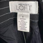 Loft  Marisa Black Stripe Wide Leg Office Trouser Pants Women’s Sz 6 NWT Photo 6