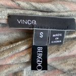 Vince gray pink striped oversized linen tee shirt small Photo 4