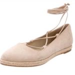 Michael Kors Cadence Suede Lace Up Espadrille Flats Blush Pink Ballet Size 6.5 Photo 9