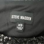 Steve Madden  black sequin fully lined T-shirt dress with rounded hem size XS Photo 5