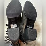 GIANLUCA TOMBOLINI Silver Metallic Leather Fringe Ankle Boots Size 9.5 Photo 6