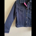 St John Sport by Marie Gray Denim Style Black Jacket White Stitching Small VGUC Photo 5