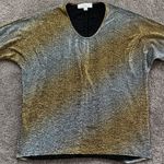 Badgley Mischka EUC American Glamour Gold Silver Blouse SIZE L Photo 1