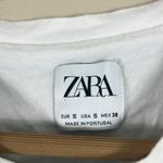ZARA T-Shirt Womens S Gray Textured Knit Crewneck Minimalist Normcore Clean Girl Photo 3