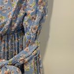 Lulus  Sunny Bliss Light Blue Floral Print Tiered Maxi Dress Photo 9