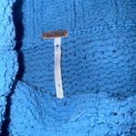 Free People  Be Yours Cowl Neck Chenille Sweater Blue Small Photo 4