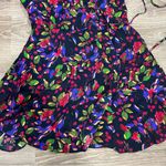 Saloni Lea Floral Print Puff Sleeve Wrap Mini Dress Purple Size 2 Photo 2