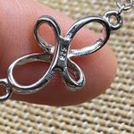 925 Silver Freshwater Pearl Necklace with Dainty Bow Accents Adjustable Chain Photo 5