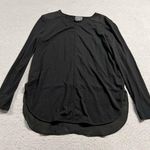 Lysse ⭐️  Long Sleeve Black Long Sleeve Curved Hem Blouse Size Small EUC Photo 0