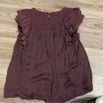 Anthropologie Meadow Rue Purple Plum Blouse Top; Small Photo 6