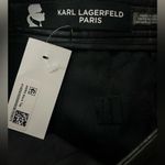 Karl Lagerfeld NWOT  Paris Faux Leather Lace Up Mini Skirt Black Size 4 Photo 4