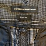 EXPRESS Black and White Menswear Style Plaid Cropped Ankle Pants, size 4 Photo 10