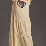 Farm Rio ‘I Love Rio’ Tiered Short Sleeve Midi Dress, Size S Photo 0