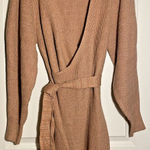 Free People  Sienna‎ Pink Wrap Knit Belted Sweater Dress Large NWOT Photo 0