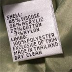 Talbots  Green Cropped Tweed Blazer Italian Fabric Sz 14 Photo 6