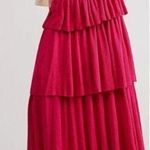 Free People Pink Knit Tiered Skirt or Strapless Dress Photo 0