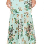 Ladakh  Fresh Floral Maxi Mermaid Skirt in Turquoise | REVOLVE, NWOT Photo 0