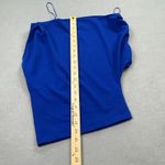 ZARA NWOT Top XS Womens Blue Sleeveless Ruched Detail Spaghetti Strap Tank Top Photo 2